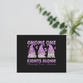 Pancreatic Cancer Purple Gnome Postkarte (Stehend Vorderseite)
