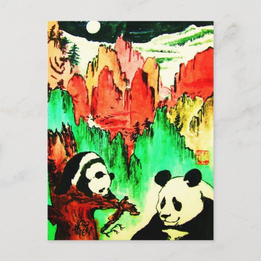 Panda 04 * Panda-Kunst-Postkarte * Panda-Postkarte Postkarte (Vorderseite)