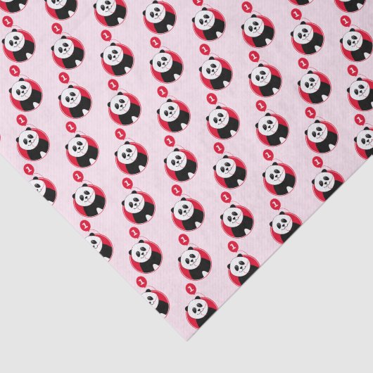 Panda 1 Jahr alt rosa Seidenpapier (Ausschnitt)