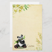 Panda-1-Stationery Briefpapier (Vorne/Hinten)