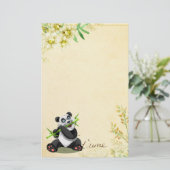 Panda-1-Stationery Briefpapier (Stehend Vorderseite)