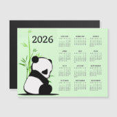 Panda 2026 Kalender Magnetkarte (Vorne/Hinten)