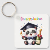 Panda Abschluss Glückwunsch Schlüsselanhänger (Vorderseite)