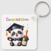 Panda Abschluss Glückwunsch Schlüsselanhänger (Rückseite)