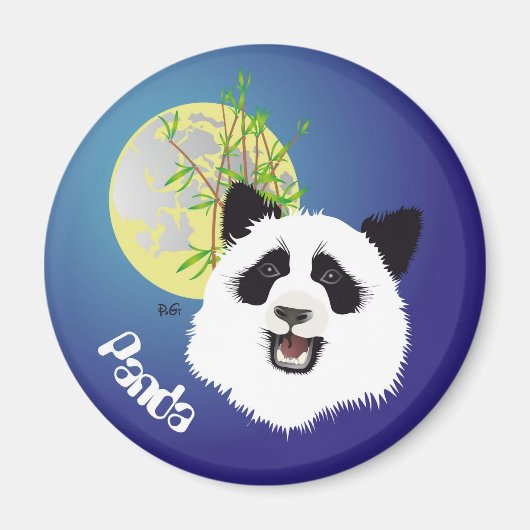 Panda (Ailuropoda melanoleuca) Magnet (Vorne)
