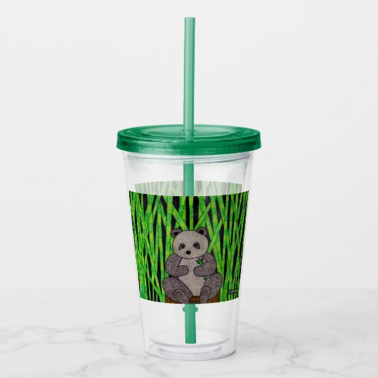 Panda - Akryllischer Cup Acryltrinkbecher (Vorderseite)
