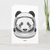 Panda als Astronaut mit Helm Karte (Rückseite)