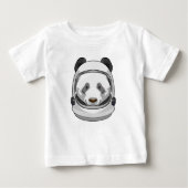 Panda als Astronaut mit Helmet Baby T-shirt (Vorderseite)