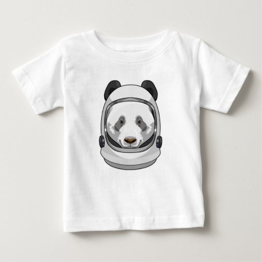 Panda als Astronaut mit Helmet Baby T-shirt (Vorderseite)