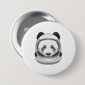 Panda als Astronaut mit Helmet Button (Vorne & Hinten)