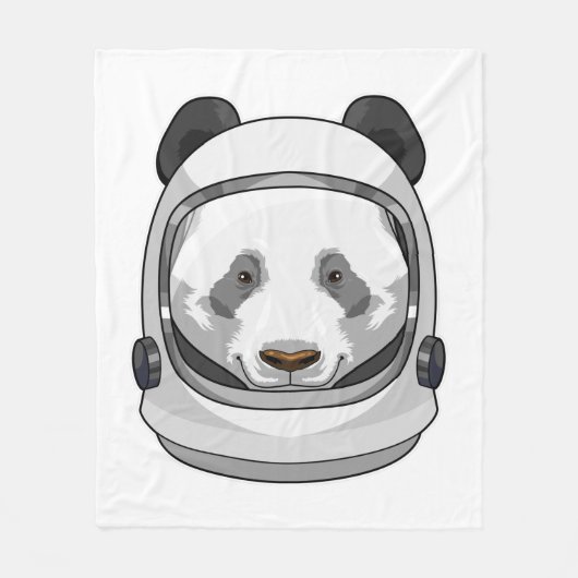 Panda als Astronaut mit Helmet Fleecedecke (Vorderseite)