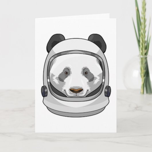Panda als Astronaut mit Helmet Karte (Vorderseite)