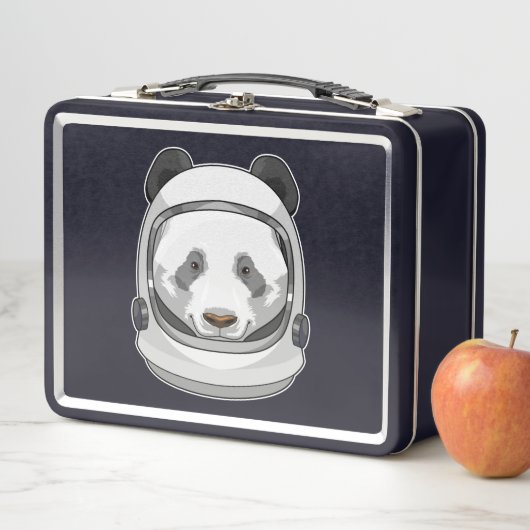 Panda als Astronaut mit Helmet Metall Brotdose (Beispiel)
