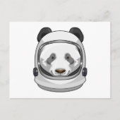 Panda als Astronaut mit Helmet Postkarte (Vorderseite)