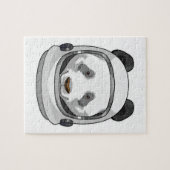 Panda als Astronaut mit Helmet Puzzle (Horizontal)