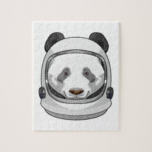 Panda als Astronaut mit Helmet Puzzle (Vertikal)