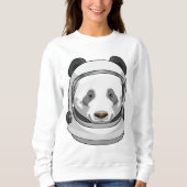 Panda als Astronaut mit Helmet Sweatshirt (Vorderseite)