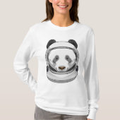 Panda als Astronaut mit Helmet T-Shirt (Vorderseite)