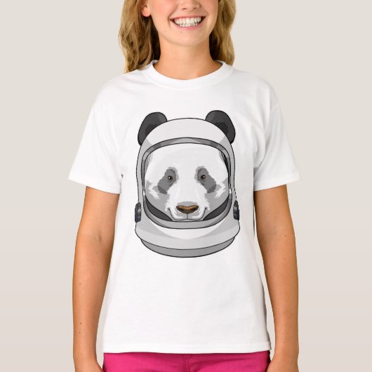 Panda als Astronaut mit Helmet T-Shirt (Vorderseite)
