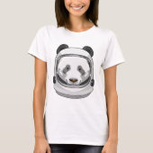 Panda als Astronaut mit Helmet T-Shirt (Vorderseite)