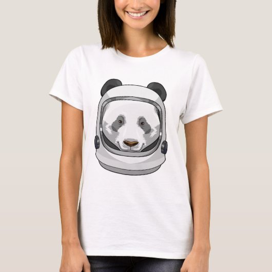 Panda als Astronaut mit Helmet T-Shirt (Vorderseite)