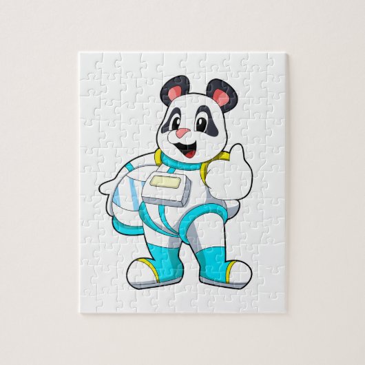 Panda als Astronaut mit Kostüm Puzzle (Vertikal)