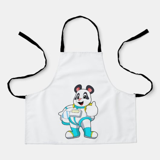 Panda als Astronaut mit Kostüm Schürze (Vorderseite)