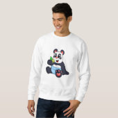 Panda als Baby mit Bambus Sweatshirt (Vorne ganz)