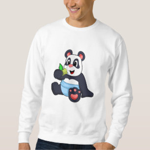 Panda als Baby mit Bambus Sweatshirt