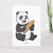 Panda als Bäcker mit Brot Karte (Rückseite)