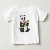 Panda als Baker mit Brot Baby T-shirt (Vorderseite)