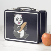 Panda als Baker mit Brot Metall Brotdose (Beispiel)
