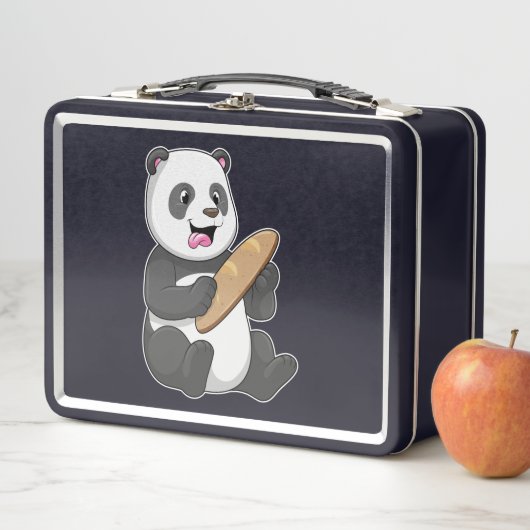 Panda als Baker mit Brot Metall Brotdose (Beispiel)