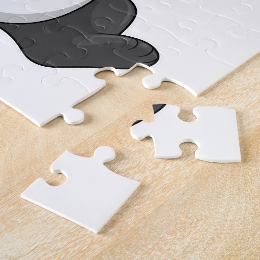 Panda als Baker mit Brot Puzzle (Seite)