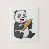 Panda als Baker mit Brot Puzzle (Vertikal)