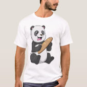 Panda als Baker mit Brot T-Shirt (Vorderseite)