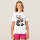 Panda als Baker mit Brot T-Shirt (Vorne ganz)