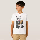 Panda als Baker mit Brot T-Shirt (Vorne ganz)