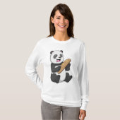 Panda als Baker mit Brot T-Shirt (Vorne ganz)
