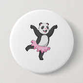 Panda als Ballerina im Ballett Button (Vorderseite)