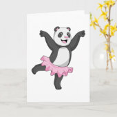 Panda als Ballerina im Ballett Karte (Gelbe Blume)