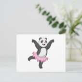 Panda als Ballerina im Ballett Postkarte (Stehend Vorderseite)