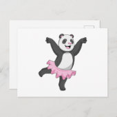Panda als Ballerina im Ballett Postkarte (Vorne/Hinten)