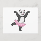Panda als Ballerina im Ballett Postkarte (Vorderseite)