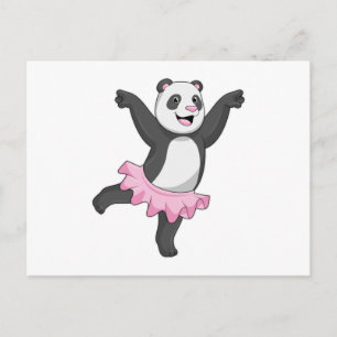 Panda als Ballerina im Ballett Postkarte