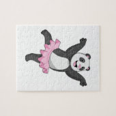 Panda als Ballerina im Ballett Puzzle (Horizontal)