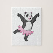 Panda als Ballerina im Ballett Puzzle (Vertikal)