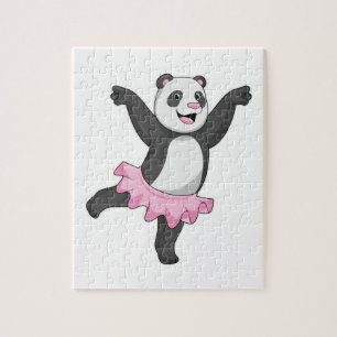 Panda als Ballerina im Ballett Puzzle