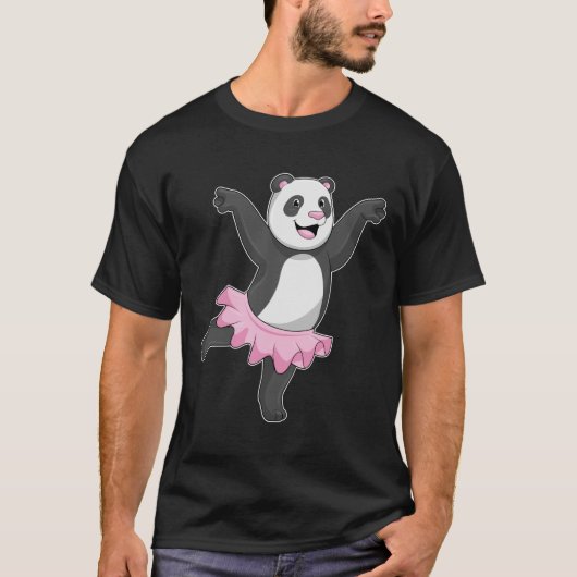 Panda als Ballerina im Ballett T-Shirt (Vorderseite)