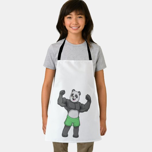 Panda als Bodybuilder an der Bodybuilding Schürze (Insitu)